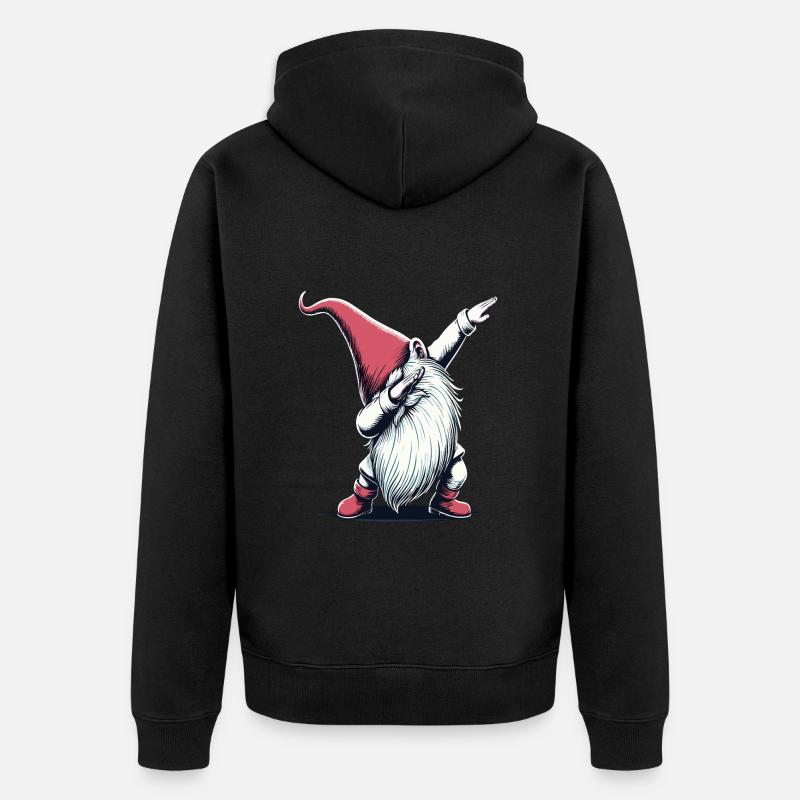 Dabbing Gnome Dab Père Noël - Veste à capuche bio Premium Unisexe - noir