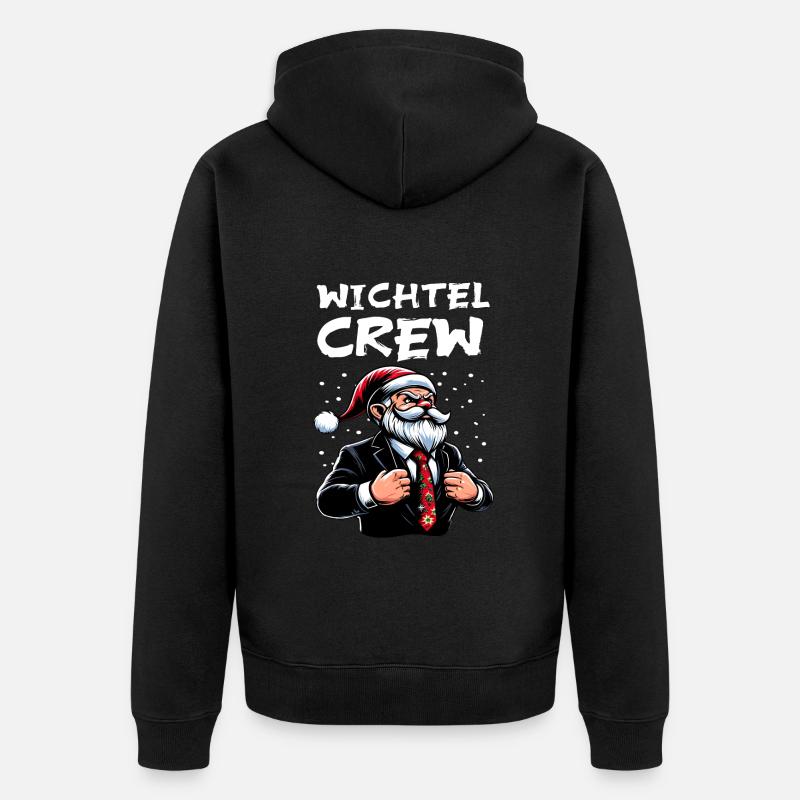Gnome Crew Noël Gnome - Veste à capuche bio Premium Unisexe - noir