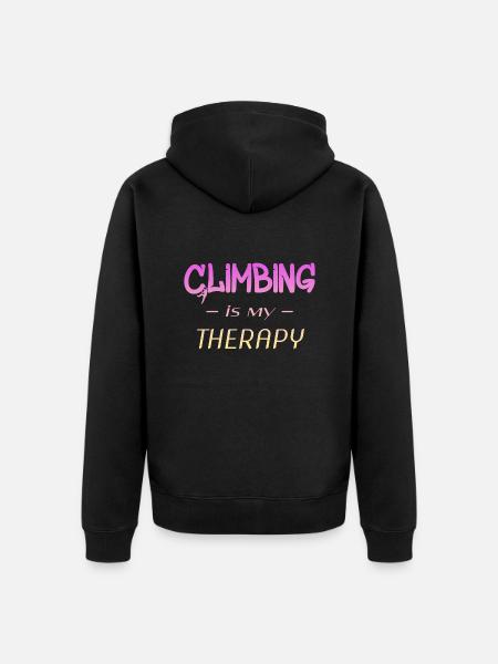 Klettern - Unisex Premium Bio Zip Hoodie - Schwarz
