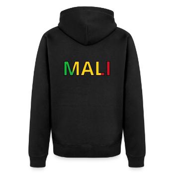 Drapeau Mali - Veste à capuche bio Premium Unisexe - noir - Dos - Nico (187cm)