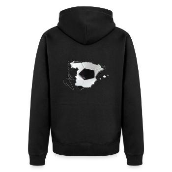 Espagne | Vrai football | Carte ES - Veste à capuche bio Premium Unisexe - noir - Dos - Nico (187cm)