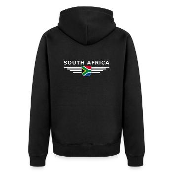 J’aime l’Afrique du Sud tenue T-Shirt Design Cadeau - Veste à capuche bio Premium Unisexe - noir - Dos - Nico (187cm)