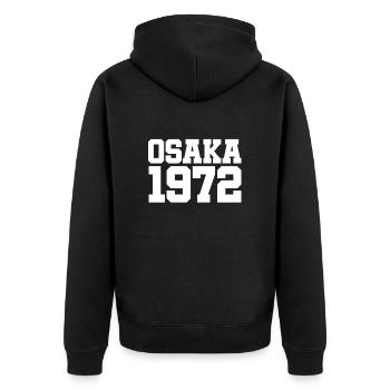 Osaka 1972 - Japon - Asie - Asien - Veste à capuche bio Premium Unisexe - noir - Dos - Nico (187cm)