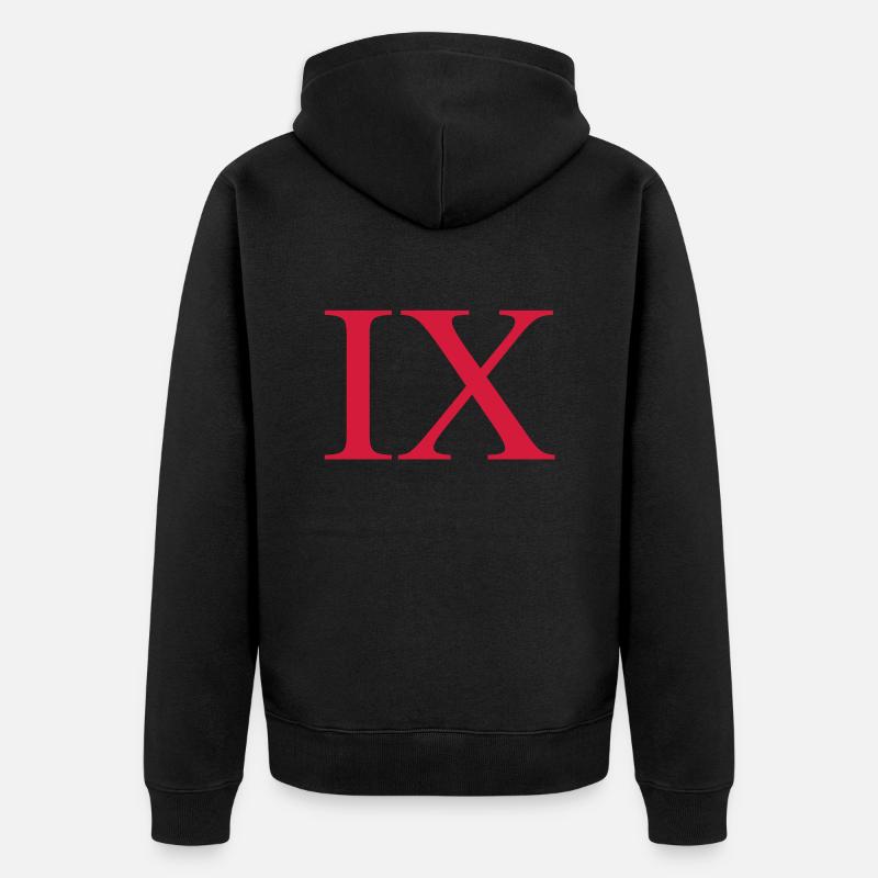 9 - Veste à capuche bio Premium Unisexe - noir