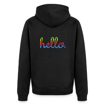 Hello Mac - Veste à capuche bio Premium Unisexe - noir - Dos - Nico (187cm)