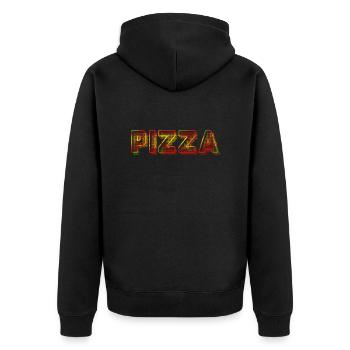Pizza Italia - Veste à capuche bio Premium Unisexe - noir - Dos - Nico (187cm)