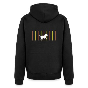 Chien slalom Agility - Veste à capuche bio Premium Unisexe - noir - Dos - Nico (187cm)