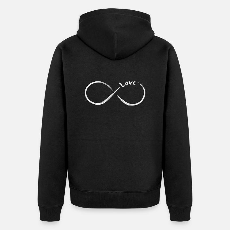 Infinity Love - Veste à capuche bio Premium Unisexe - noir