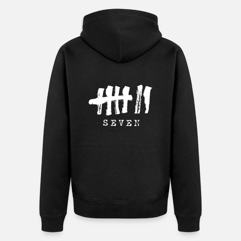 Sept d’un seul coup - Veste à capuche bio Premium Unisexe - noir