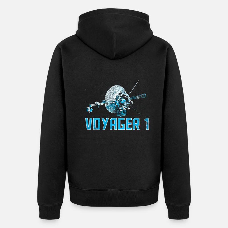 Sonde spatiale Voyager 1 - Veste à capuche bio Premium Unisexe - noir