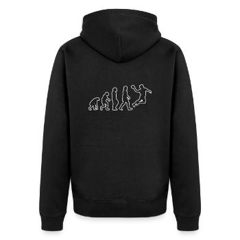 Handball club Handball player Handball player Handball player Handball - Unisex Premium Organic Zip Hoodie - black - Back - Nico (187cm)
