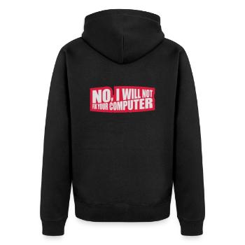 Ne pas réparer votre ordinateur - Veste à capuche bio Premium Unisexe - noir - Dos - Nico (187cm)