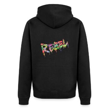 Rebel Rebels Drôle Musique Rétro Hip Hop Rocknroll - Veste à capuche bio Premium Unisexe - noir - Dos - Nico (187cm)