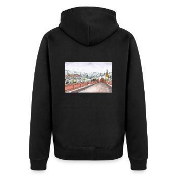 Heidelberg am Neckar, Allemagne - Veste à capuche bio Premium Unisexe - noir - Dos - Nico (187cm)
