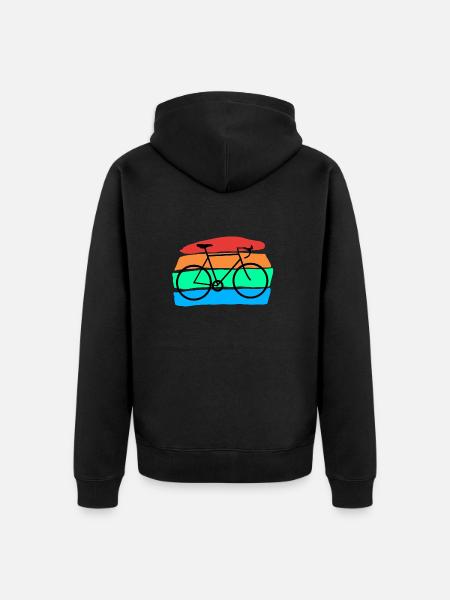 Bicycle - Unisex Premium Organic Zip Hoodie - black