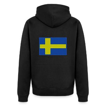 Suède Suède Pays nordiques Scandinavie pommes de terre viking - Veste à capuche bio Premium Unisexe - noir - Dos - Nico (187cm)