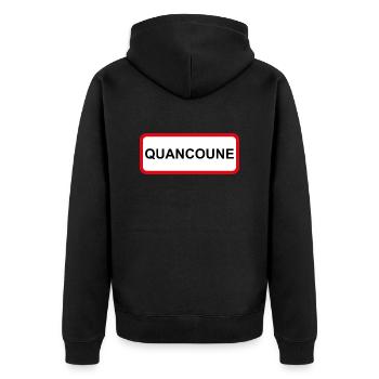 Quancoune (noir) - Veste à capuche bio Premium Unisexe - noir - Dos - Nico (187cm)