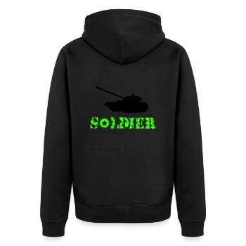 Soldat de char - Veste à capuche bio Premium Unisexe - noir - Dos - Nico (187cm)
