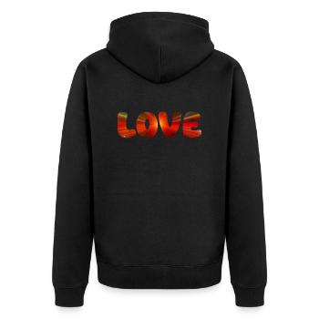AMOUR - Veste à capuche bio Premium Unisexe - noir - Dos - Nico (187cm)
