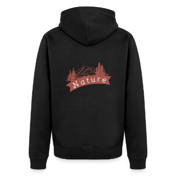 Nature - Veste à capuche bio Premium Unisexe - noir - Dos - Nico (187cm)