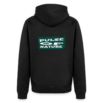 present idea jokes rhythm of life exploration - Unisex Premium Organic Zip Hoodie - black - Back - Nico (187cm)