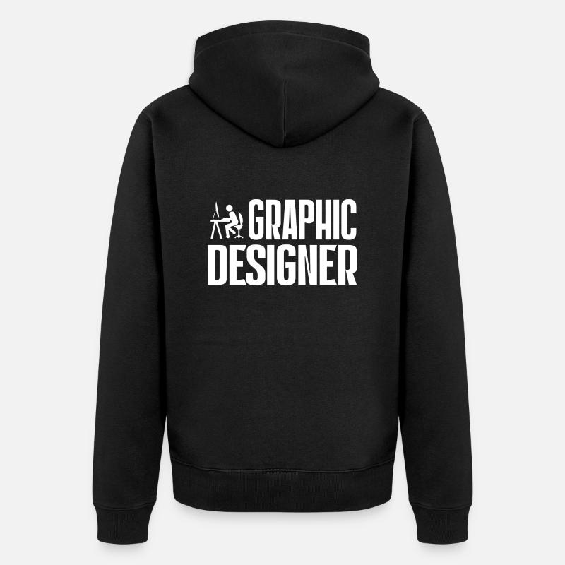 Graphiste - Grafikdesigner - Veste à capuche bio Premium Unisexe - noir