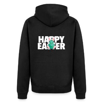 Joyeuse Pâques / Happy Easter - Veste à capuche bio Premium Unisexe - noir - Dos - Nico (187cm)