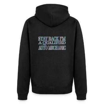blague voiture auto mécanicien automobile cadeau d’anniversaire - Veste à capuche bio Premium Unisexe - noir - Dos - Nico (187cm)