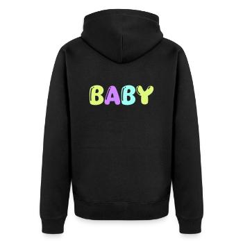 bébé - Veste à capuche bio Premium Unisexe - noir - Dos - Nico (187cm)