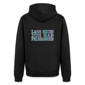 statement geburtstagsgeschenkidee spruch zitat - Unisex Premium Bio Zip Hoodie - Schwarz - Hinten - Nico (187cm)