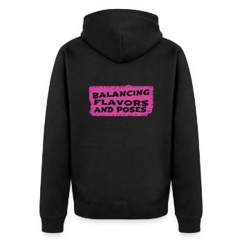 birthday present bday funny happy gift idea - Unisex Premium Bio Zip Hoodie - Schwarz - Hinten - Nico (187cm)