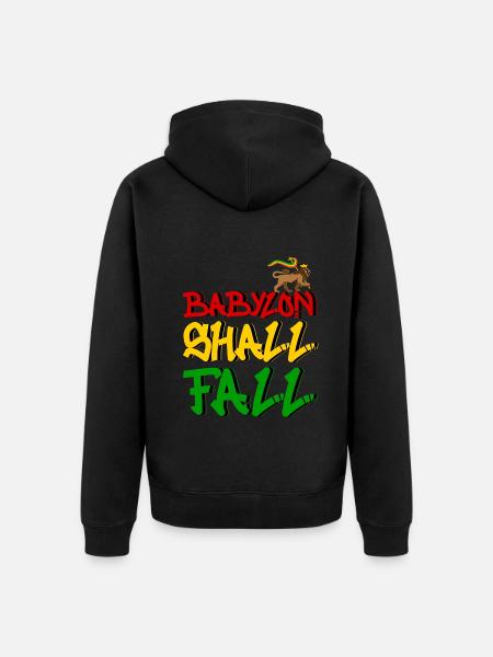 Babylon Shall Fall - Unisex Premium Organic Zip Hoodie - black
