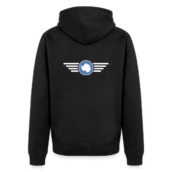 I Love Antarctica, Elegance Style Design T-Shirt - Unisex Premium Organic Zip Hoodie - black - Back - Nico (187cm)