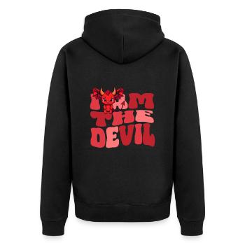 Devil Devil Evil House Dragon Wife - Unisex Premium Organic Zip Hoodie - black - Back - Nico (187cm)