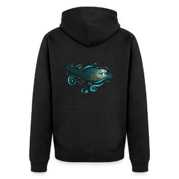 Wasserschildkröte - Veste à capuche bio Premium Unisexe - noir - Dos - Nico (187cm)
