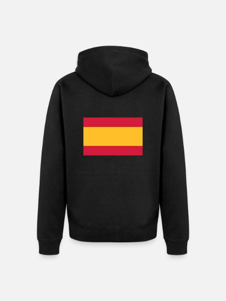 spanien - Unisex Premium Bio Zip Hoodie - Schwarz