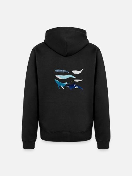 Wale - Unisex Premium Bio Zip Hoodie - Schwarz
