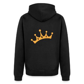 couronne - Veste à capuche bio Premium Unisexe - noir - Dos - Nico (187cm)