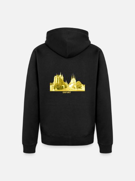 Erfurt Thuringia Cathedral Severikirche - Unisex Premium Organic Zip Hoodie - black