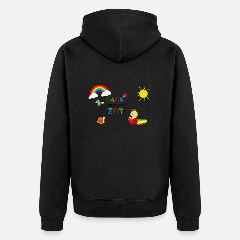 École maternelle Adoption scolaire Scolarisation - Veste à capuche bio Premium Unisexe - noir