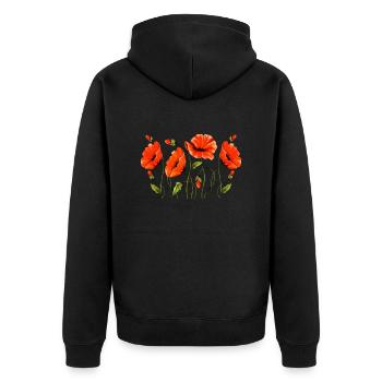 Fleur - Veste à capuche bio Premium Unisexe - noir - Dos - Nico (187cm)