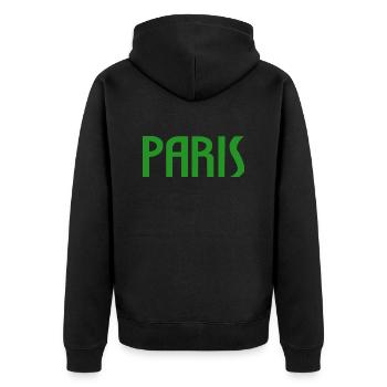 Paris - Veste à capuche bio Premium Unisexe - noir - Dos - Nico (187cm)