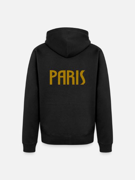 Paris - Veste à capuche bio Premium Unisexe - noir