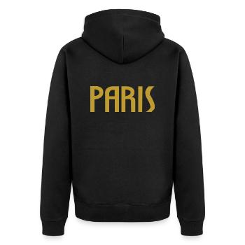 Paris - Veste à capuche bio Premium Unisexe - noir - Dos - Nico (187cm)