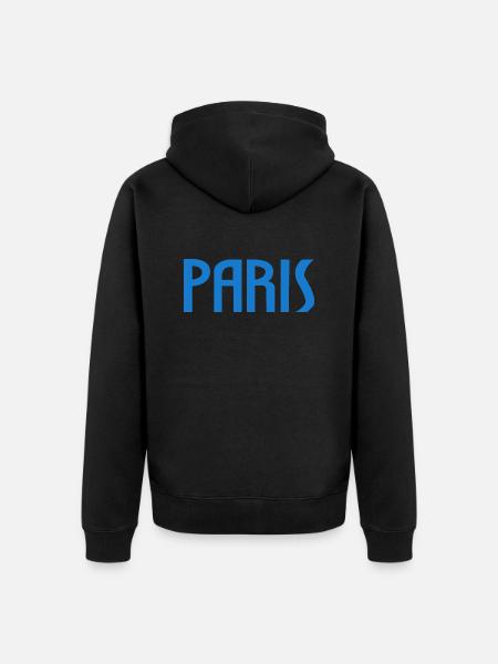 Paris - Veste à capuche bio Premium Unisexe - noir