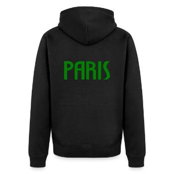 Paris - Veste à capuche bio Premium Unisexe - noir - Dos - Nico (187cm)