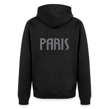 Paris - Veste à capuche bio Premium Unisexe - noir - Dos - Nico (187cm)