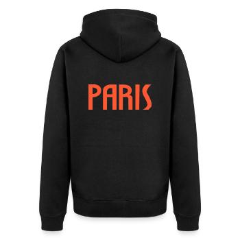 Paris - Veste à capuche bio Premium Unisexe - noir - Dos - Nico (187cm)