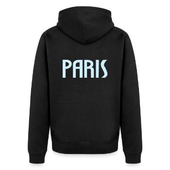 Paris - Veste à capuche bio Premium Unisexe - noir - Dos - Nico (187cm)