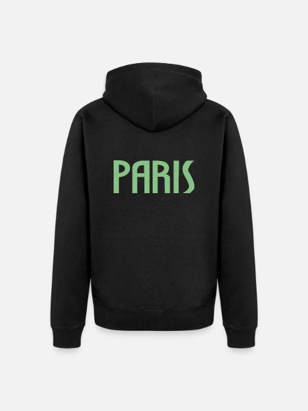 Paris - Veste à capuche bio Premium Unisexe - noir